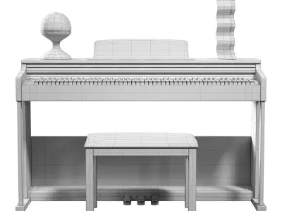 Piano Donner DDP-100 Low-poly 3D model