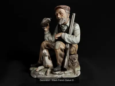 Kitsch Statues Pack 3D Model Collection