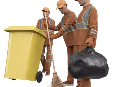 Sweeper Character Collection Low-poly 3D model