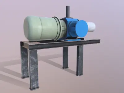 Pump 3D Model Low-poly 3D model