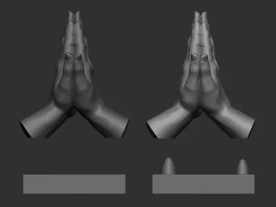 Blessing Hands sculpture 3D print model