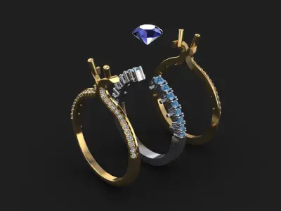 Gem Ring 3D print model