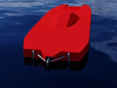 Racing Powerboat 3D Model 3D model