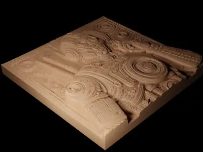 Robot CNC 3d Print High Relief Sand Casting 3D print model