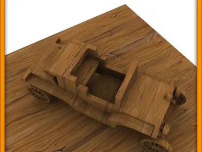 Wooden Toy Couple Free 3D print model