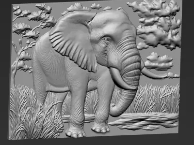 Elephant A46 3D print model