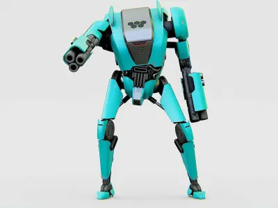 BATTLE DROID DF100 Rigged for Unreal Engine - Unity - MIXAMO 3D model