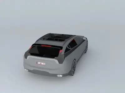 Family car template Free 3D model