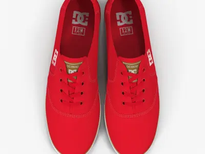 DC Shoes - Flash TX - Red Low-poly 3D model