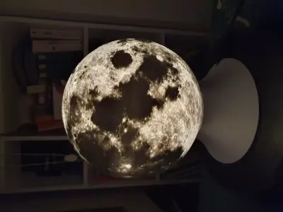 Planet Lamp -- Moon -- 3D Print Ready STL Files 3D print model