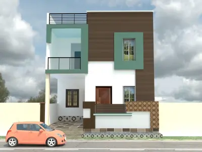INDIAN MODERN HOUSE DESIGN Free 3D model