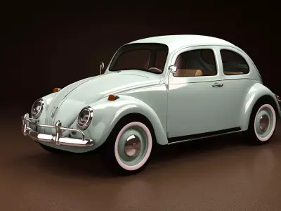 Volkswagen for animation and game 3D model