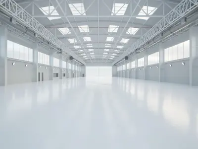 Airplane Hangar Interior 16 Low-poly 3D model