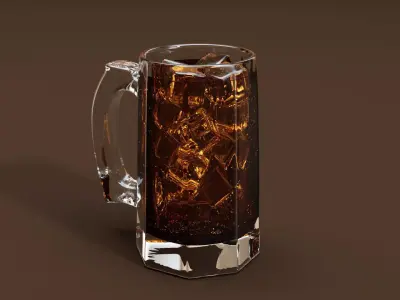 Glass Mug of Coke 3D model