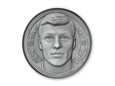 Toni Kroos Footballer Medallion 3D print model
