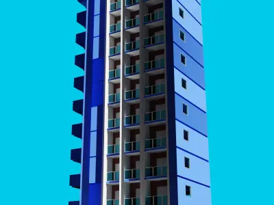 Tokyo Building Low-poly 3D model