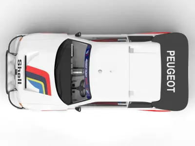 Peugeot 205 T16 Evo 2 Group B 1986 3d model 3D model
