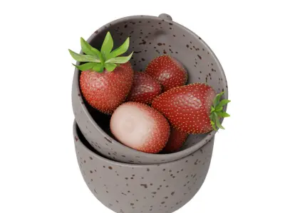 Strawberry Cup 3D model