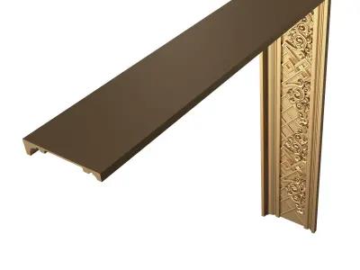 Cornice Decoration Molding 015 90 Degree Low-poly 3D model