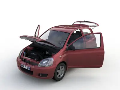 Toyota Yaris 3 doors 2003 3D model