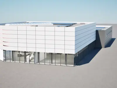 Modern Car Dealership 3D model