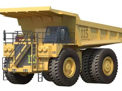 Mining Truck Low-poly 3D model