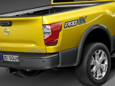  HQ Lowpoly Nissan Titan XD 2016 Low-poly 3D model