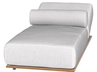 Claud Open Air Lounge Chair by Meridiani 3D model