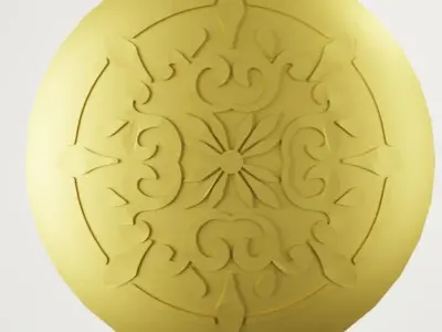 Flower button Free 3D model