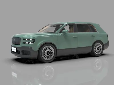 Toyota Century SUV 2024 HQ interior 3D model