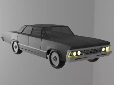 1967 Classic Muscle Car impala - Low Poly  Game Ready   Low-poly 3D model