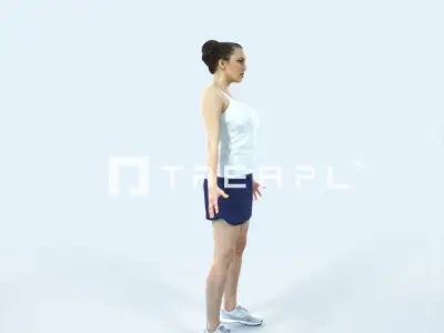 Dream H Animated Rigged Sports Woman Low-poly 3D model