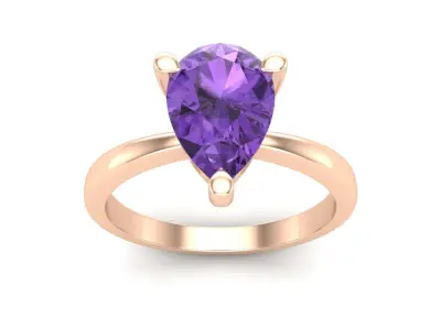 AV 450 Pear Cut Ladies Solitaire Bridal Engagement Ring 3D print model