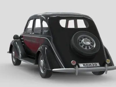 Toyota AA 1940 Low-poly 3D model