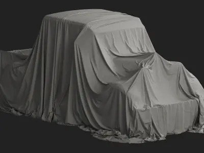 Vintage Car Cover 04 3D model