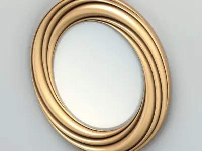Round mirror frame 004 3D model