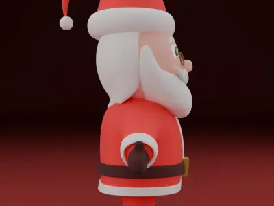 Santa Claus 3D model for 3D print Christmas model 3D print model
