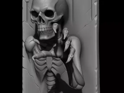 skeleton bookend 3D print model