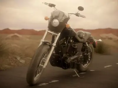 Harley Davidson Dyna from Sons of Anarchy Jax Tellers 3D model