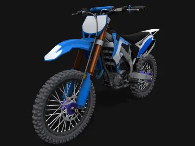 Motorcycle 5 dirt bike Low-poly 3D model