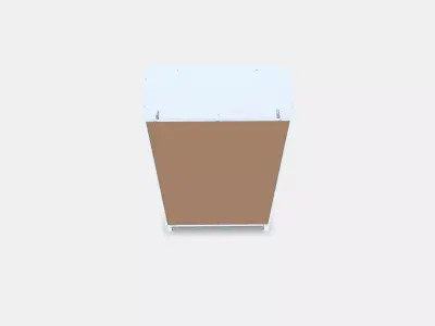 HEMNES 3-drawer display cabinet Low-poly 3D model