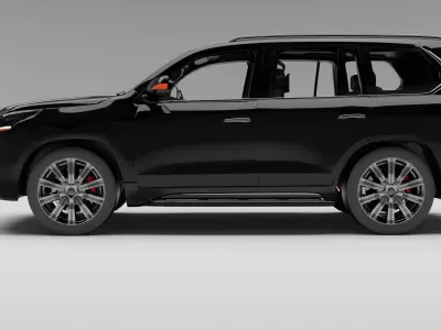 Lexus LX 570 with Interior 3D model