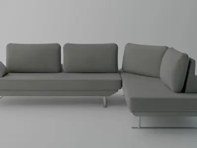 Modern corner couch 3D model