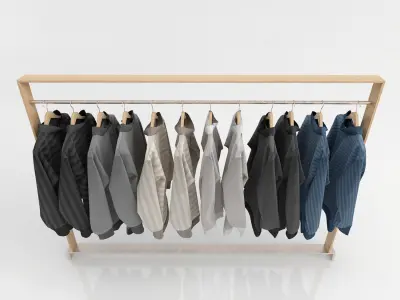 Clothing Rack 2 3D model