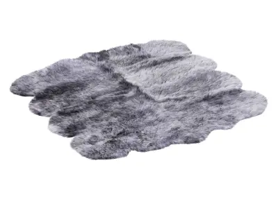 Carpet Sheepskin light gray 3D model
