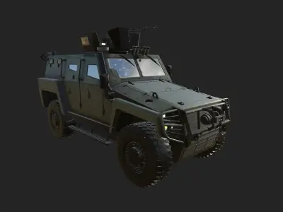 Military car COBRA 2 COBRA2 turkish Low-poly 3D model