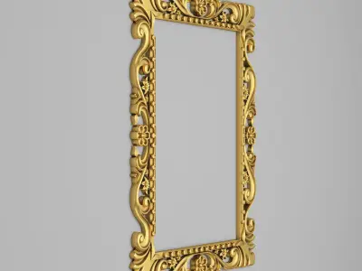 Classic Frame Mirror 001 3D model