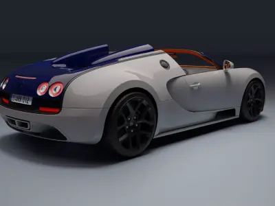 Bugatti Veyron Grand Sport Vitesse Low-poly 3D model