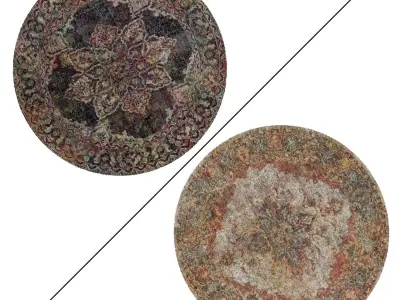 Round Rug Set 52 3D model