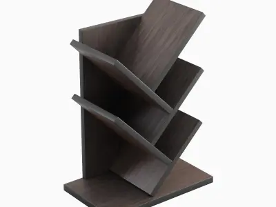 Small Bookshelf B 01 Low-poly 3D model